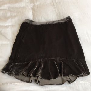 Brand New Madewell size 0 velvet mini skirt